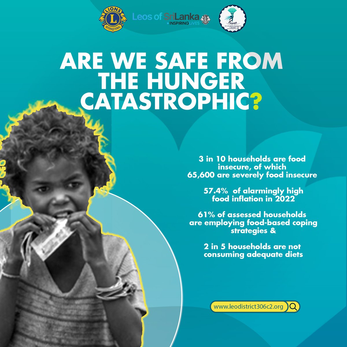 306c2's tweet photo. The world is hungrier than ever! Sri Lanka is in a red zone of high food inflation and; 
We, 306 C2 Leos invite fellow youth to join hands to support the biggest youth organization in Sri Lanka to serve the motherland! 🇱🇰🦁

#LionsClub #InternationalLeo #Inspiration https://t.co/iyVTiyAuWV