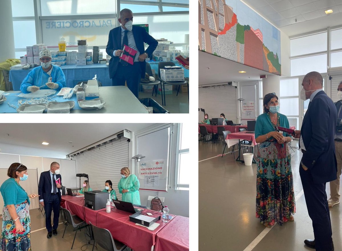 Visita all’#hub #vaccinale del #Palacrociere di #Savona, dove abbiamo fatto il punto sulla gestione della campagna vaccinale del periodo covid e l’attività prosegue per altri tipi di vaccinazioni.