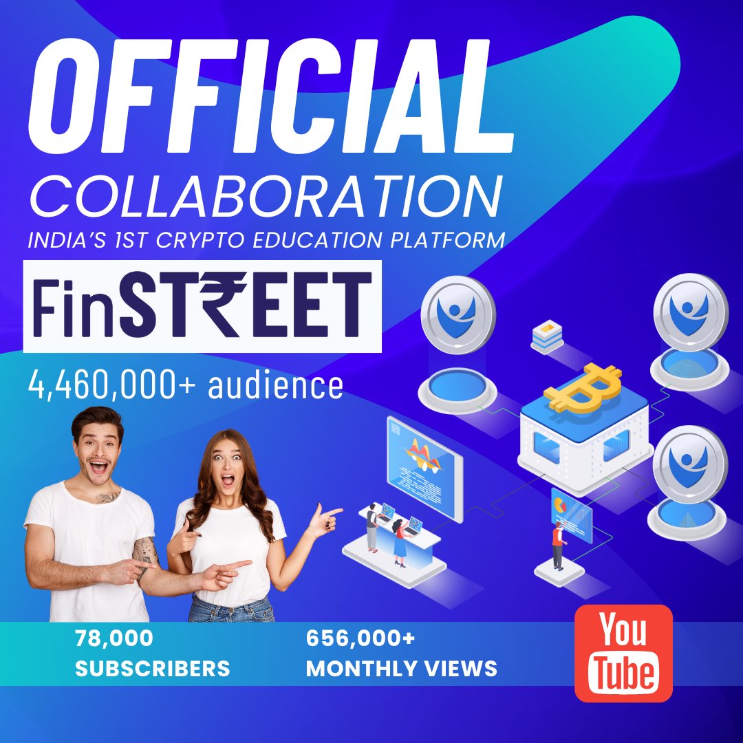📣 We are very proud to announce our official collaboration with FINSTREET, India’s 1st Crypto Education Platform focusing especially on DeFi, NFTs, and Metaverse.

We look forward to adding value! 🚀

#BSC #GYMNET #DEFI #NFTs #cryptocurrency #Metaverse