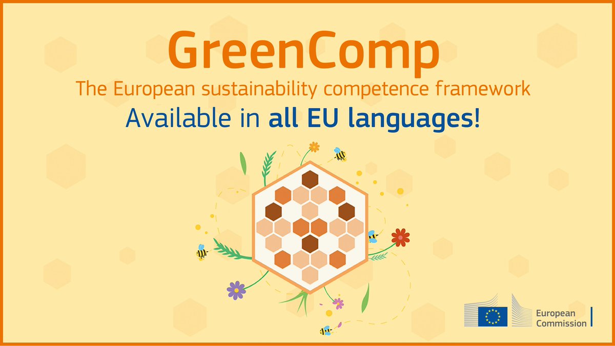 Pleased to announce that GreenComp, the European sustainability competence framework is now available for download in all EU languages publications.jrc.ec.europa.eu/repository/han… 
@EU_ScienceHub @EUErasmusPlus  #EducationForClimate @landabaso1 @PaoloCanfora