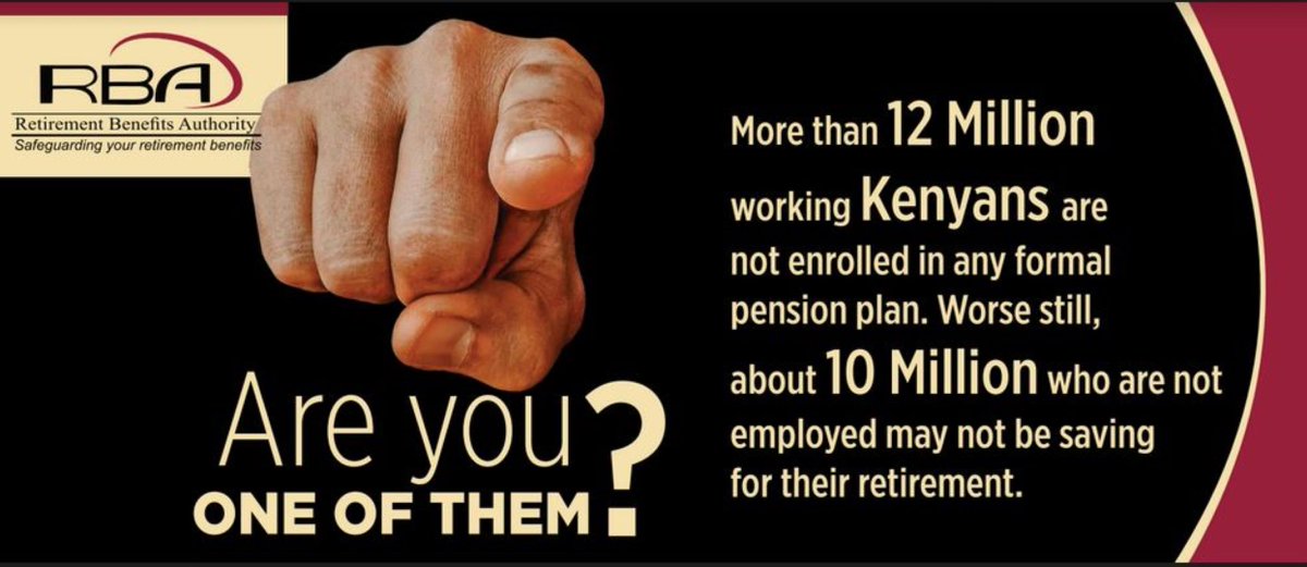 RBAKenya's tweet photo. Did you know that we train members & trustees of pension schemes free of charge? Do not be left out.
Call us via toll-free line 0800720300 or check out the Retirement Planning Seminar Calendar at https://t.co/SaEDcSbXpl
#PataHudumaZaGava #JisortNaPension #AskRBA #RBAMashinani https://t.co/CEZW62GOLH