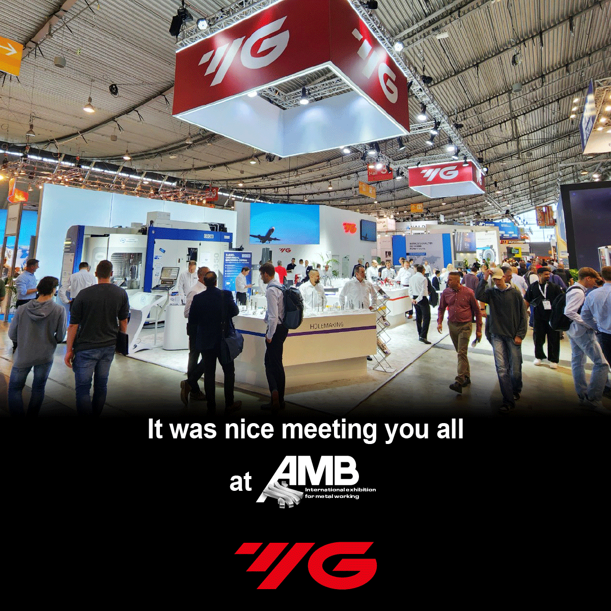 YG1worldwide's tweet photo. It was a pleasure to meet you at AMB. We appreciate your visit. We hope you enjoyed the experience and looking forward to meeting you again.

#YG1 #cuttingtools #manufacturing  #AMBexpo #thankyouforvisiting #exhibition #tradeshow #metalcutting #yg1tools #yg1cuttingtools https://t.co/pwTADynlPM
