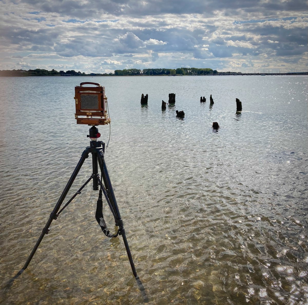 Race against the tide… Always anxious but exciting at the same time with the first sheets… #largeformat #shootfilm #filmphotography