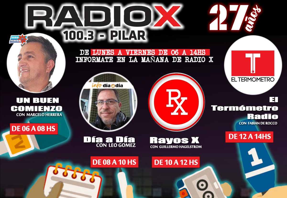 RadioXPilar's tweet image. 🎙️ La Mañana Informativa de @RadioXPilar 100.3 Mhz 🌸 #Primavera2022 RadioXPilar.com.ar