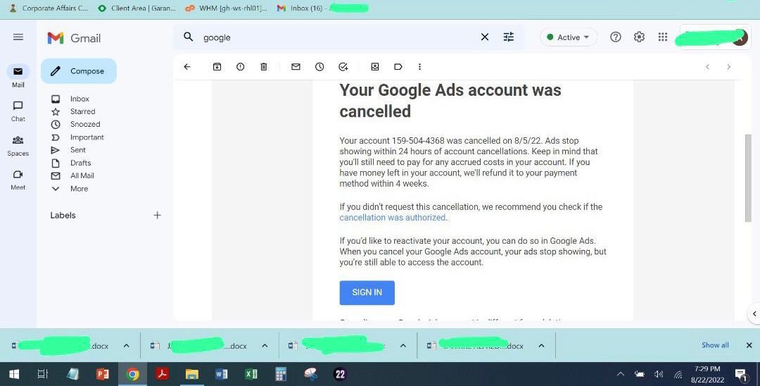 YesWebsitesCom's tweet photo. Hello @GoogleAds,

Kindly effect the refund as promised since August 5, 2022. 

In the first and second screenshots, the timeframe promised for refund was 1 week.

Your team changed it to 4 weeks after the initial 1 week elapsed yet we’ve not gotten a refund.

1/2 https://t.co/4WDE2ZGZjq