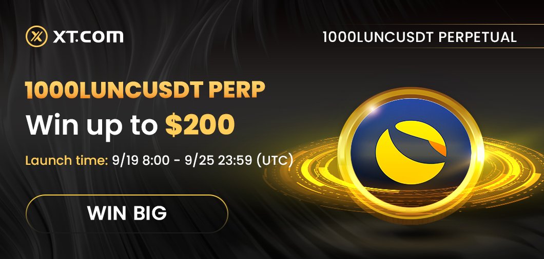 XT_Futures's tweet photo. 🏆Participate 1000LUNCUSDT trading and win up to 200 USDT! 🎉

🎯Trade on: https://t.co/OSapFQ9vxq

📢Official Telegram: https://t.co/F46X6SU0lU

⁉️Details: https://t.co/5U0U25Wh8a

#LUNCUSDT #XT_Futures #XT https://t.co/USG0lWLTSJ