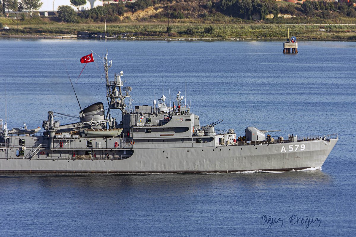 OguzEroguz1's tweet photo. #TurkishNavy training ship #TCGCezayirliGaziHasanpaşa #A579 (ex. #GermanNavy's #RheinClass #A64 #Elbe) https://t.co/7LkcHzhwHf