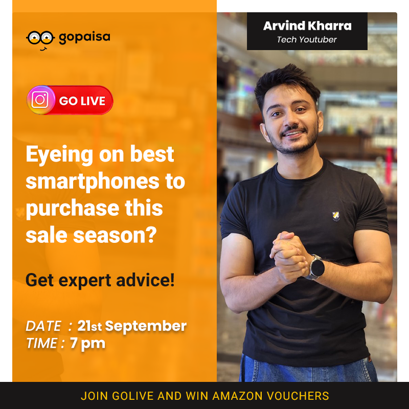 GoPaisaCom's tweet photo. Catch @Tech_Masterr today on #GoLive today at 7pm.
Set your reminders now!
#gopaisa #cashbackhamesha #techmaster #dealsandsteals #Cashback #saleseason #livesession #instalive #instagramlivestream #onlineshopping #diwalisale #diwali #festivevibes #tech #staytuned #excited https://t.co/TYsELqNnNh