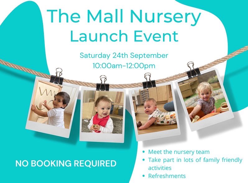 MyRichmondLdn's tweet photo. The @MallNursery is officially open and their launch event is this Saturday 24th September between 10am-12pm. No need to sign up in advance, just come along for a fun-filled morning for all the family! https://t.co/0Gzwn7wTwL

📍 84 Hampton Road, Twickenham, Middlesex, TW2 5QS https://t.co/2d5CmehtZp