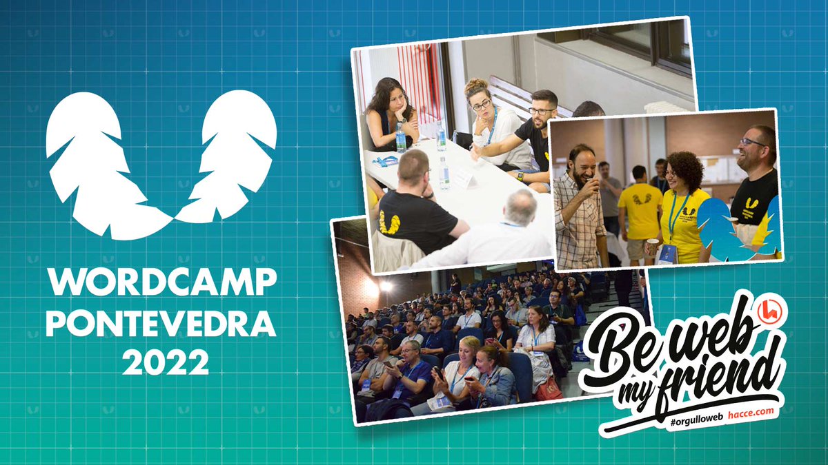 haccesoluciones's tweet photo. Un año más patrocinamos la #WordCamp #Pontevedra (#PonteWordCamp 23-25 septiembre). 
¿Cómo? ¿Que no sabes lo que es? 
No te preocupes, te lo explicamos aquí: 
👉https://t.co/x8ziFTE99f 

@PonteWordCamp 
#wordpress #woocommerce https://t.co/gmMweakOIG