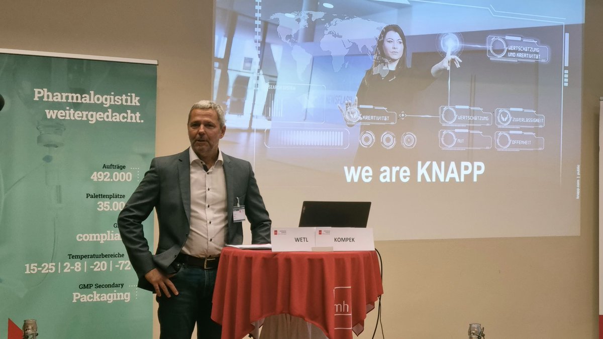 KNAPP_AG_de's tweet image. How our Hospital Campus revolutionizes tertiary services in hospitals  - presented by Johannes Kompek and Markus Wetl this week at the @imhGmbH Forum Spital in Mauerbach.
#weareknapp #makingcomplexitysimple #ValueChainTechPartner