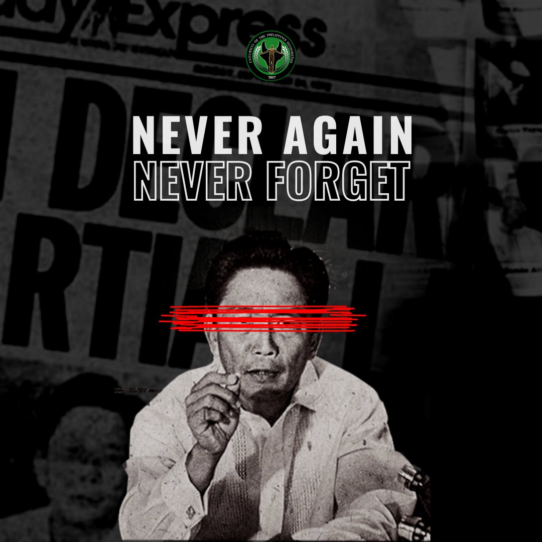upmindorenos's tweet photo. Pahayag ng UP Mindoreños Patungkol sa Paggunita ng Ika-50 Anibersaryo ng Martial Law

NEVER AGAIN! NEVER FORGET! https://t.co/h8Ovv08HvC