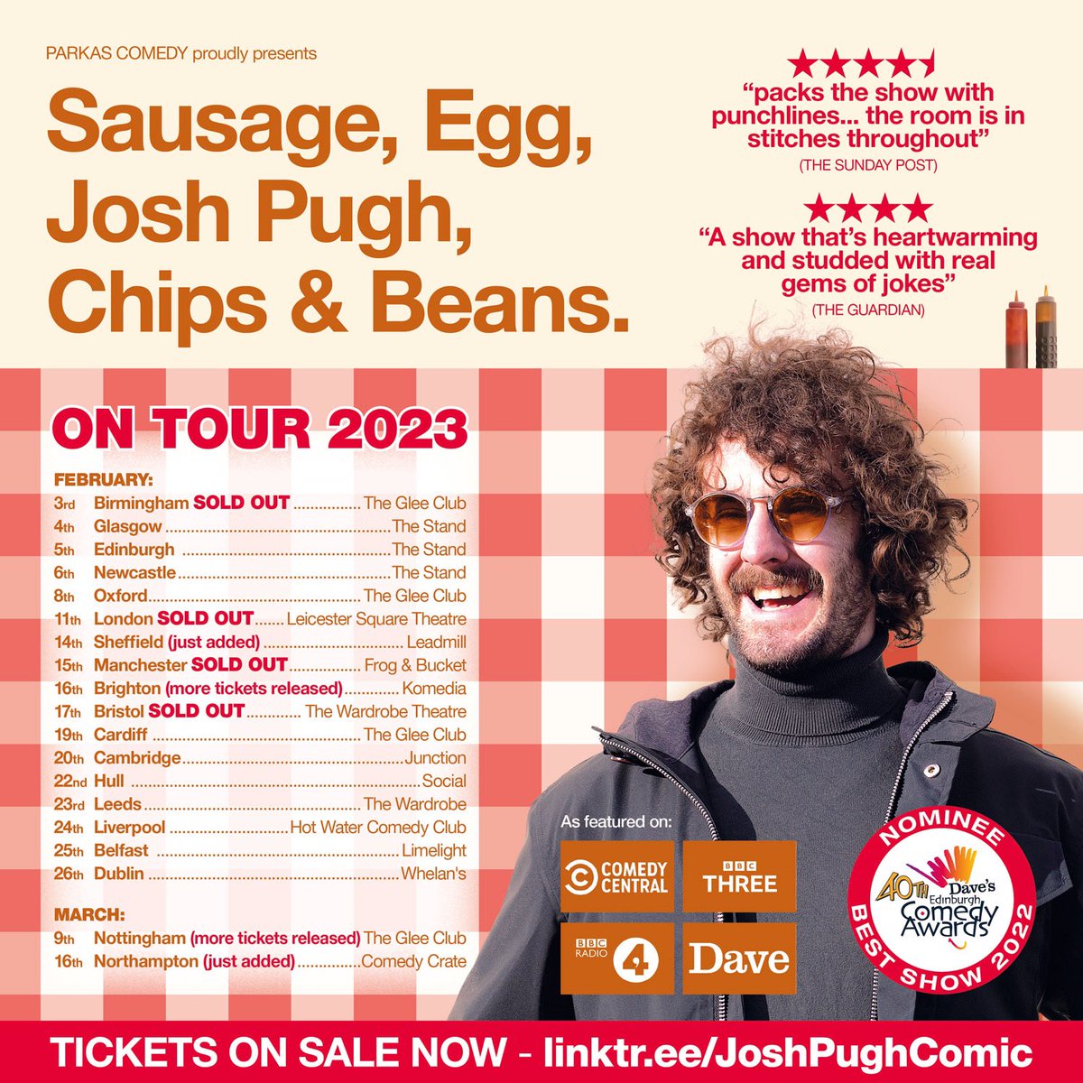 Josh Pugh (@joshpughcomic) on Twitter photo Tour update! Some BIG ones in the Midlands and London to come too! Link in bio Tour update! Some BIG ones in the Midlands and London to come too! Link in bio