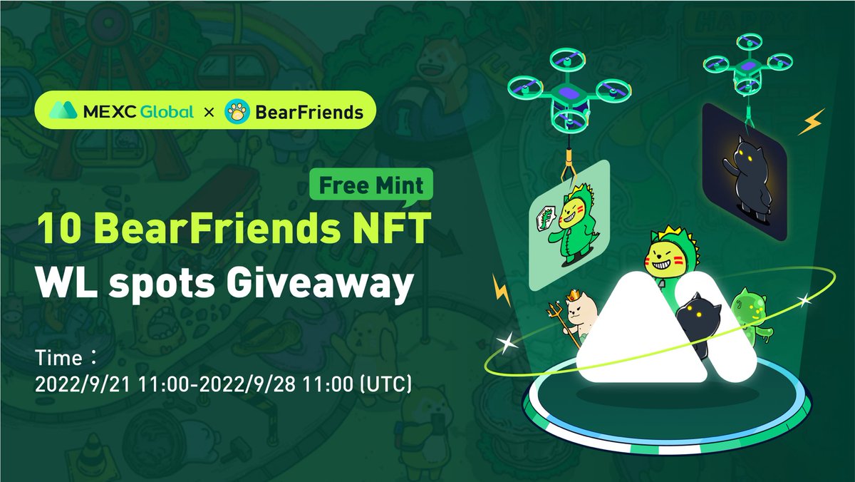 nftbluemexc's tweet photo. MEXC Global x BearFriends Premint link is live.
10 BearFriends' NFT FREEMINT WL spots #Giveaway

To enter:
- Like&amp;RT 
- Join the premint here: https://t.co/oAD6sRoumE https://t.co/Mcpuuz7bMA