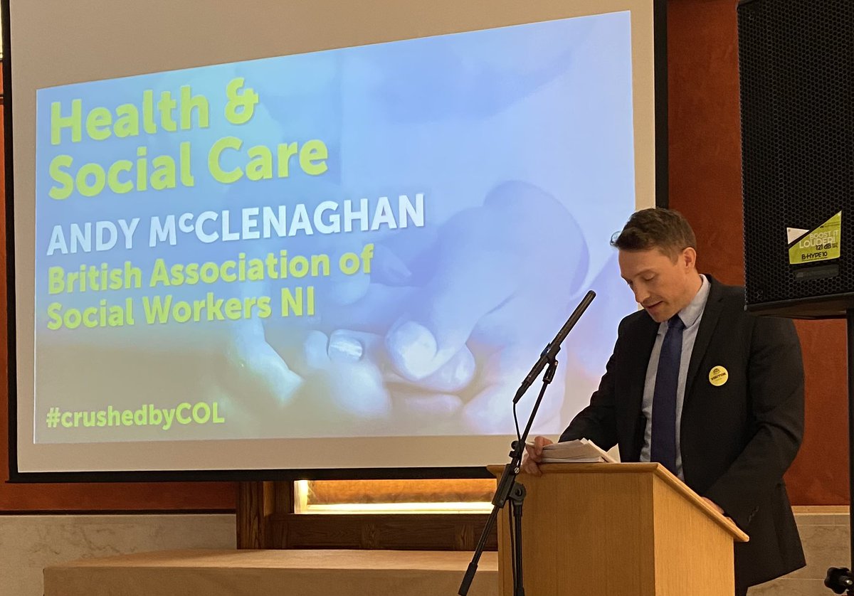Andy McClenahan gives a powerful, emotional and angry contribution to #CrushedbyCOL adding children living in poverty are more likely to be taken into care - even though the cost to keep that child in care is far more expensive than helping their family