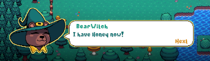 honeymancer's tweet photo. Finally my dialogue system has completely been replaced with #YarnSpinner! 🌼
This will not be noticeable for you but it will help me a lot.
BUT, what you will notice is the new custom made font and the new portrait expressions! Hope you like them! 💛🐻
#madewithunity #pixelart https://t.co/Y2aQlSeabc