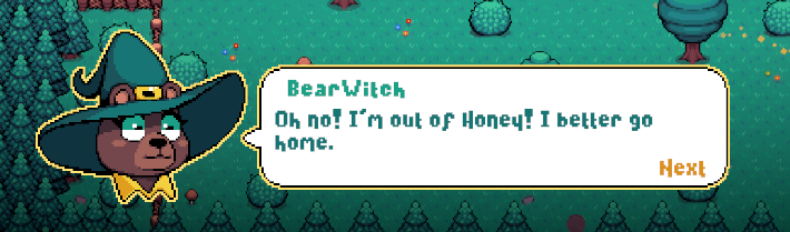 honeymancer's tweet photo. Finally my dialogue system has completely been replaced with #YarnSpinner! 🌼
This will not be noticeable for you but it will help me a lot.
BUT, what you will notice is the new custom made font and the new portrait expressions! Hope you like them! 💛🐻
#madewithunity #pixelart https://t.co/Y2aQlSeabc
