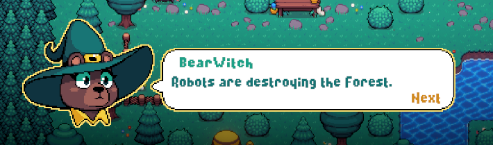 honeymancer's tweet photo. Finally my dialogue system has completely been replaced with #YarnSpinner! 🌼
This will not be noticeable for you but it will help me a lot.
BUT, what you will notice is the new custom made font and the new portrait expressions! Hope you like them! 💛🐻
#madewithunity #pixelart https://t.co/Y2aQlSeabc