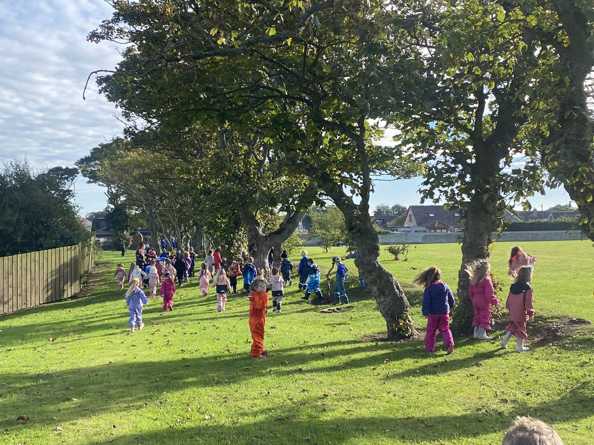 NicolaBuchan2's tweet photo. ‘We’re going on a bear hunt’ 🧸 so much fun retelling the story with our own actions.
Guess where the teachers were in the story….’swishy swashy’ 😄 We collected small bears and will count and sort later….a wonderful morning outdoors ☀️🧸📚 #outdoorlearning @Clerkhillschool https://t.co/HuJfsMsoLp