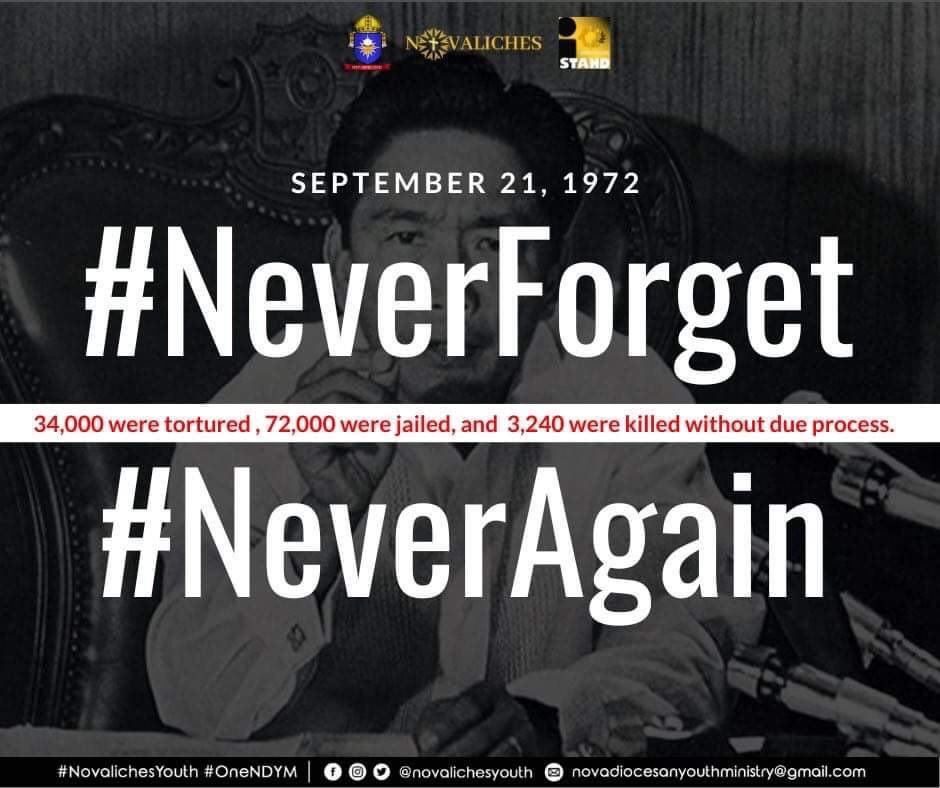 novalichesyouth's tweet photo. #NeverAgain sa hindi makataong pagtrato sa mga Pilipino noong panahon ng Batas Militar 

Martial Law Reflection by Maica Razon (Sta. Cruz Parish)

#NovalichesYouth
#KabataangPilipino
#OneNDYM https://t.co/mUbMqsVO6K