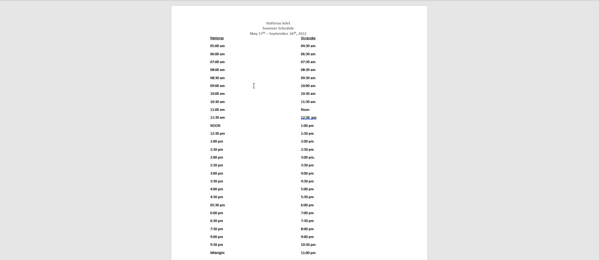 NCFerryHatteras on Twitter: "Good Morning from the Hatteras Ferry. We