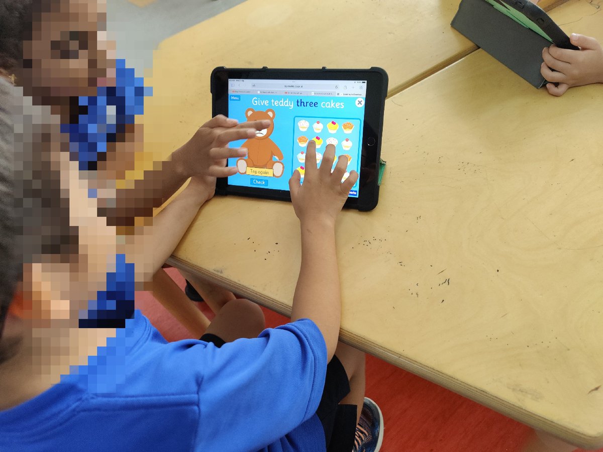 EC3 students engaged in enhancing their Math concepts through an online game. #onlinegames #math