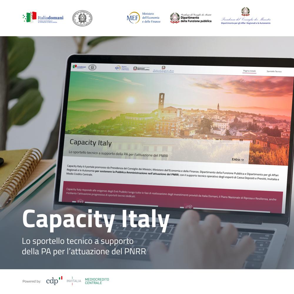 ItaliaDomaniGov's tweet photo. 📍#CapacityItaly è un nuovo strumento di assistenza che mette a disposizione
delle #amministrazioni e
dei soggetti attuatori del #PNRR
un network di esperti per assicurare supporto durante l’intero ciclo di realizzazione dei progetti.
Scopri di più 👇🏻
https://t.co/UO0tcpHTxu https://t.co/Vo23lNMGLQ