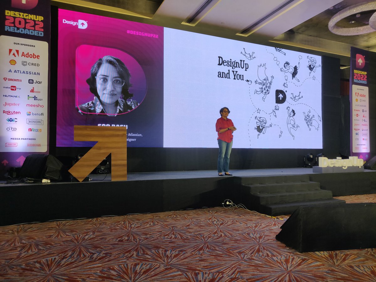 rasagy's tweet image. My sketchnotes don't do justice to the beautifully illustrated slides @soosixty had put together.

Loved how she connected insights across her illustrations spanning two decades, and also highlighted the importance of connecting outside work (like at #DesignUp22!)

23/n