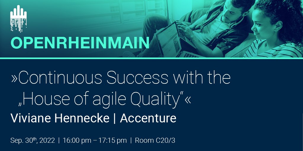 openrheinmain's tweet photo. Viviane Hennecke will tell you how to have "Continuous Success with the 'House of agile Quality'" at #OPENRHEINMAIN. Get your tickets and see the whole agenda here: 🌐 https://t.co/tqJnkmwjIT #ORM2022 https://t.co/bM8lP8gAyT