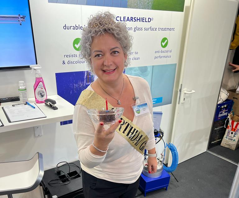 ritec_systems's tweet photo. We have another reason to #celebrate: it’s the #birthday of Ritec Services’ Andrea Roelands! Working in Customer Services for almost 10 years, Andrea shares the same birthyear as #ClearShield®! So why not join us at today’s #standparty at 4pm to celebrate 🥳🥂, stand 10/D51? 3/3 https://t.co/d3HGiUQCP2