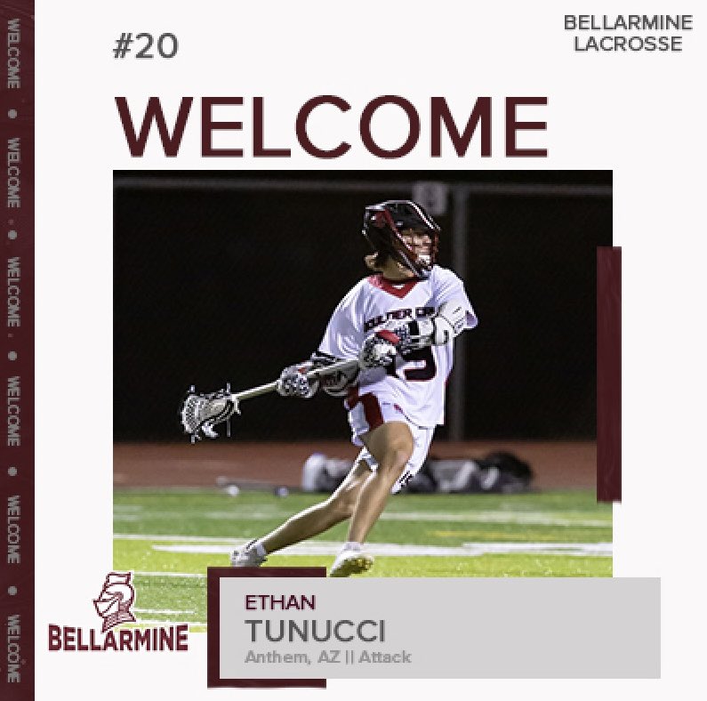 Wearing #20 for the Knights this year will be Ethan Tunucci from Anthem, AZ. Welcome to Bellarmine! #swordsup ⚔️⚔️⚔️