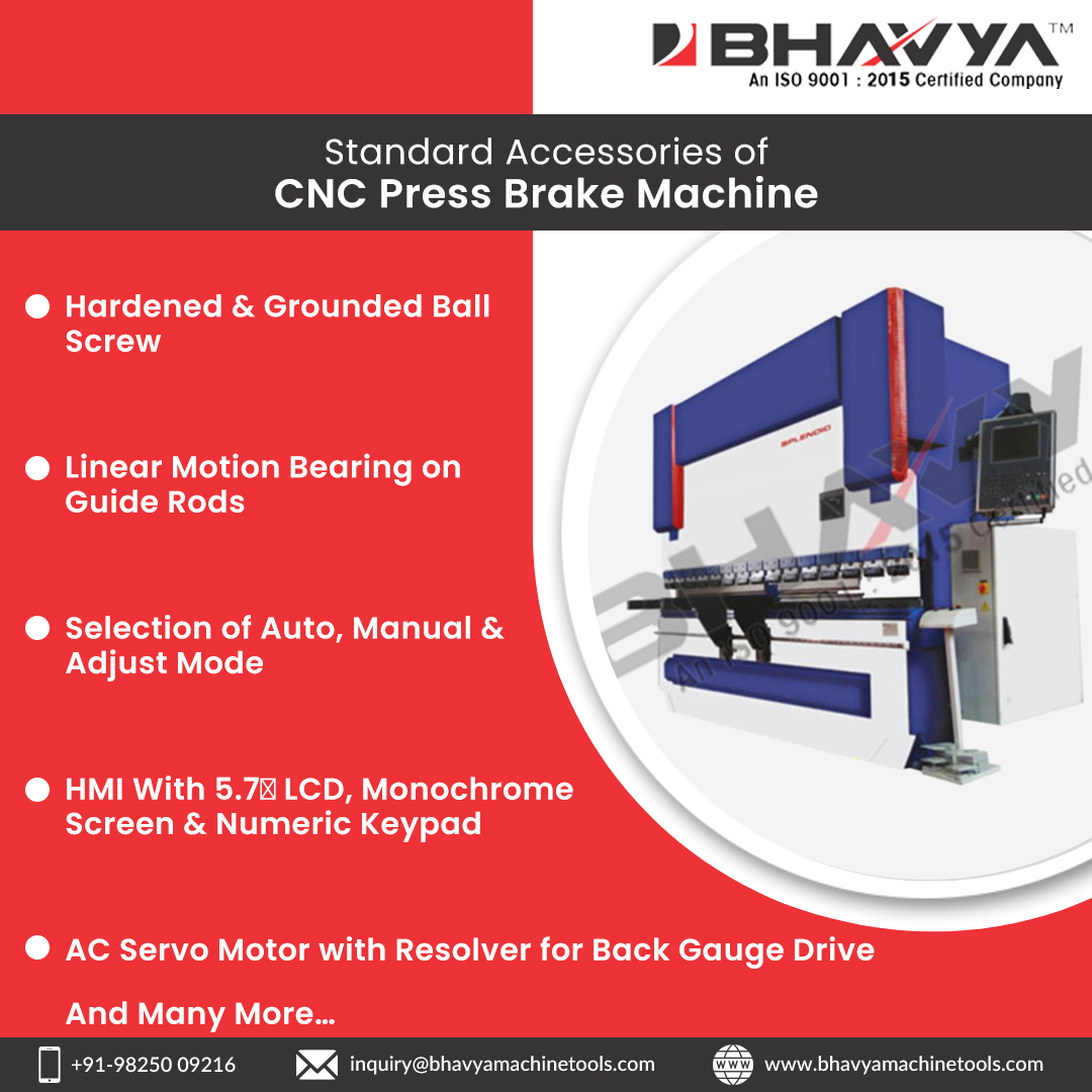 machinery_tools's tweet image. #CNCPressBrakeMachine comes with standard accessories like Hardened &amp;amp; Grounded Ball Screw, Linear Motion Bearing on Guide Rods, Selection of Auto, Manual &amp;amp; Adjust Mode, HMI With 5.7″ LCD, Monochrome Screen &amp;amp; Numeric Keypad etc.
visit us at bhavyamachinetools.com/products/cnc-p…
#bhavyamachine