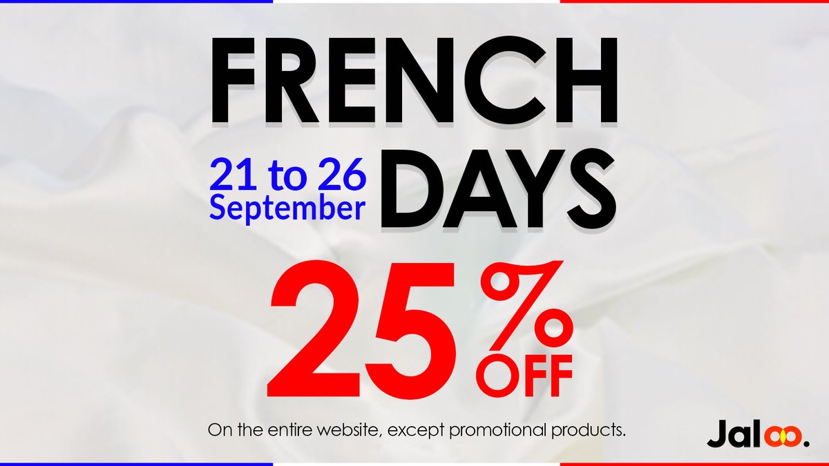 jaloo_uk's tweet photo. French Days starts now 🎉

Take advantage of 25% OFF on the entire shop for 6 days, from 21 to 26 September.
Greatest toys at the best price! 💦
➡ https://t.co/GmiXXNoWor

#FrenchDays #WednesdayMotivation #Wednesdayvibe #Jaloo #sale #ToysForMen #pleasure https://t.co/J1klHkUqOs