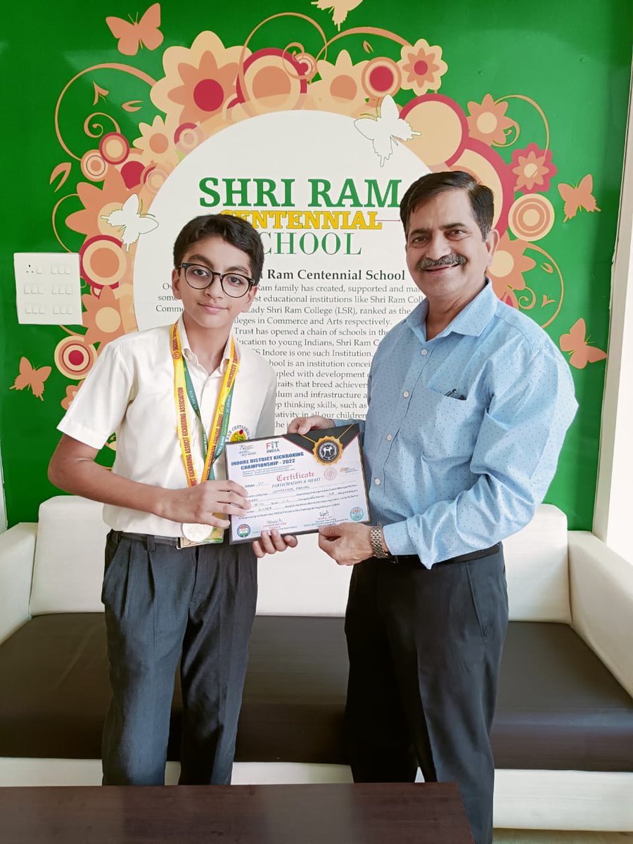 shriramindore's tweet image. SRCians Vidhi Porwal and Samarveer Porwal bagged Gold and Silver medals respectively at the Indore #DistrictKickboxingChampionship2022. #SRCSIndore congratulates Vidhi and Samarveer on their excellent performance and wish that they keep attaining glory in the years to come.