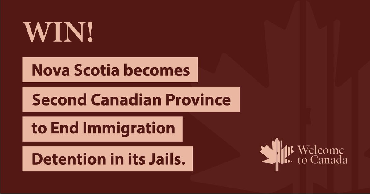 BREAKING CAMPAIGN WIN IN CANADA 📢🇨🇦: Nova Scotia is ending #ImmigrationDetention in its jails! This means the province will no longer lock up refugee claimants and migrants in its jails solely on immigration grounds. #WelcomeToCanada

hrw.org/news/2022/09/2…