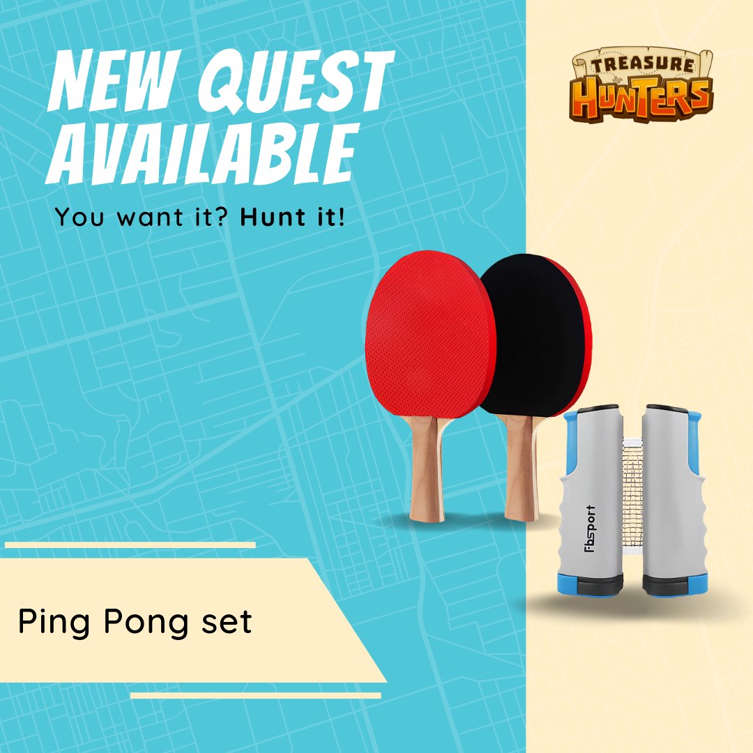 🎁 New quest - Ping Pong set 🎁

Playing ping pong has never been so easy ! You can setup the net on any table and and you are set 🏓

#newquest #pingpong #tabletennis #sport #treasurehunters #mobilegames #youwantithuntit