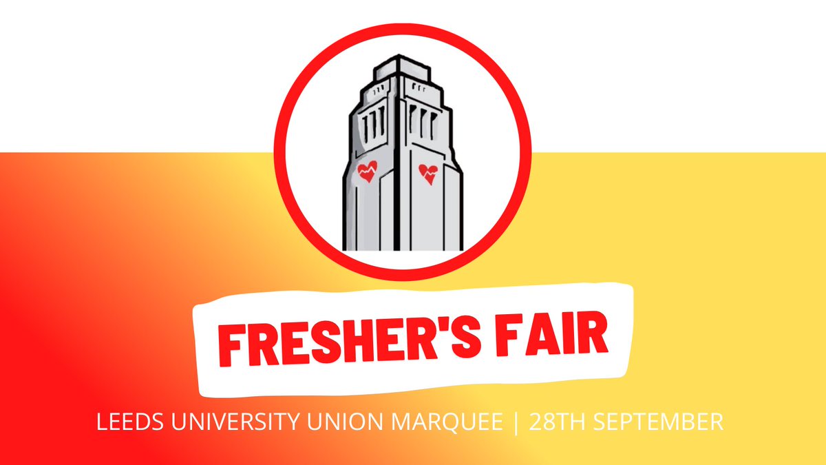 LeedsStudentCFR's tweet photo. Come and talk all things LSCFR at the Leeds Uni Union Fresher’s Fair on 28th September! 
We will be in the marquee from 10am and on stage in Riley Smith Theatre at 11am - come and see what we’re all about! #LeedsFreshers #UniOfLeeds https://t.co/8YvAEFPEnI
