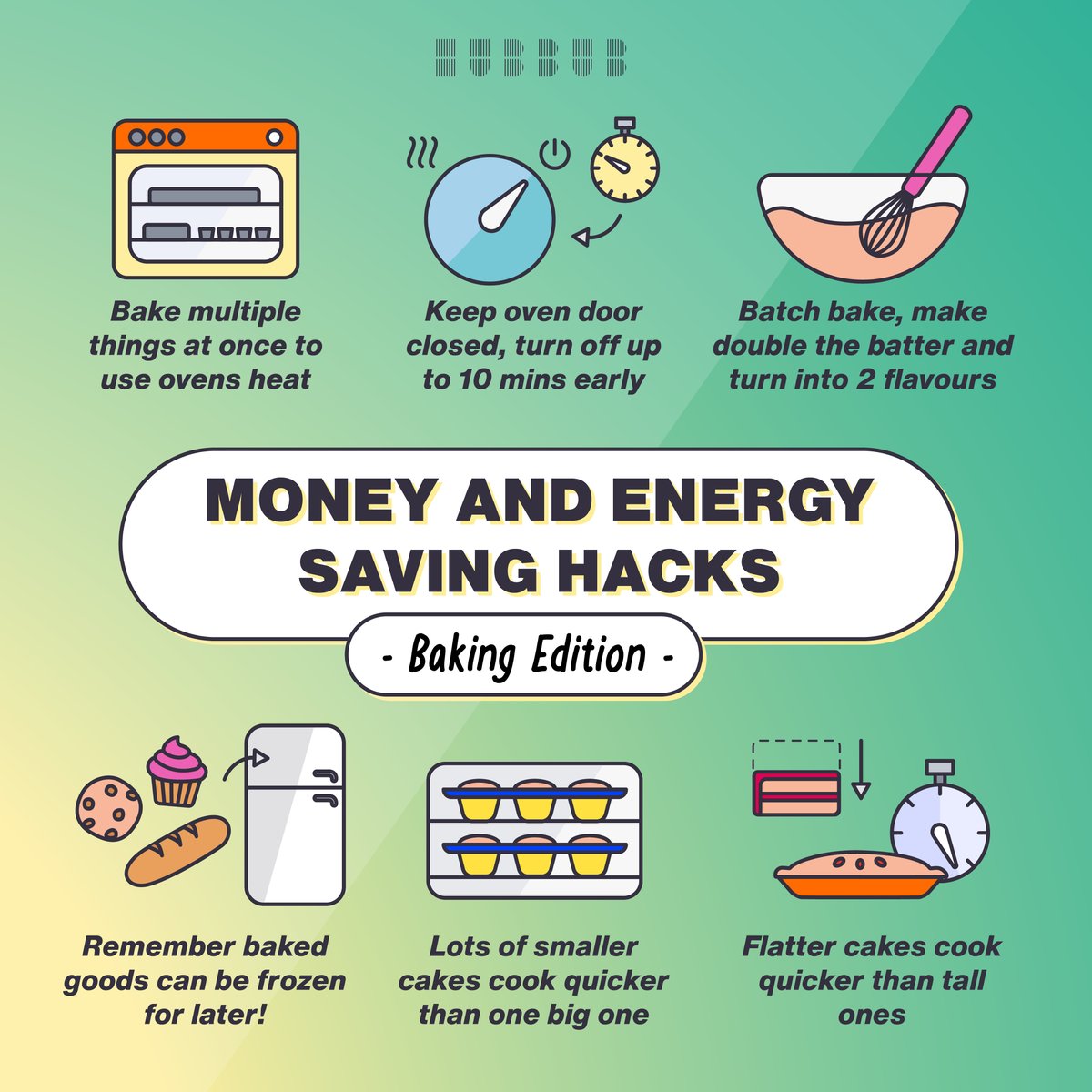 Feeling the #GreatBritishBakeOff baking buzz? 🍰 Ovens are one of the most energy intense pieces of your kitchen, so here are some clever hacks to #saveenergy when #baking in the #oven - more savings, and more #cake! 😄