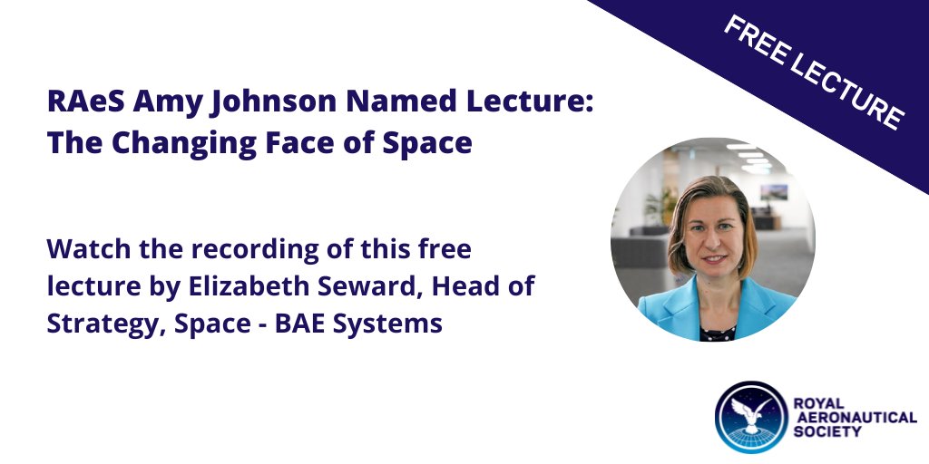 Discover the 'Changing face of space' in our annual Amy Johnson Named Lecture, given earlier this month by <a href="/lizseward/">Liz Seward</a> of <a href="/BAESystemsplc/">BAE Systems</a> 

Watch the video here: ow.ly/c8ph50KOKfm #WomenInAerospace  #diversity #AmyJohnson