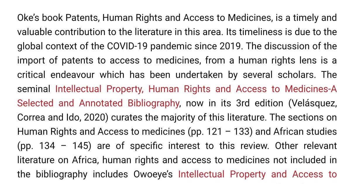 afronomicslaw's tweet photo. Incorporating a Model of Human Rights into the Adjudication of Pharmaceutical Patent Cases (Part Two) South Africa as a Case Study - Review of @ManuelOke' book by @caro_ncube https://t.co/OTmYop2lL4 https://t.co/E0RvI37WYo