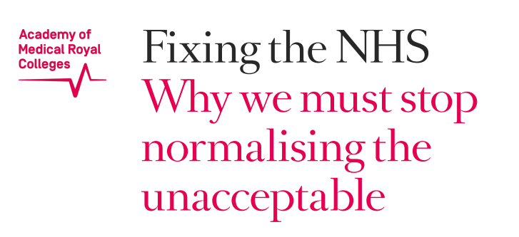 RCoANews's tweet photo. It’s time to stop normalising the unacceptable in health and care.
Today’s @AoMRC report sets out current failures and provides an agenda for change to provide safe, dependable healthcare for all.
Essential reading for new @DHSgovUK SoS @theresecoffey
https://t.co/29zOriLgO0 https://t.co/iEc5mmL1vO