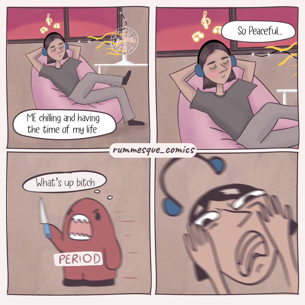 erumgour's tweet photo. NOT AGAIN!! #comics #comicstrip #periods https://t.co/1fM3Nw5yor