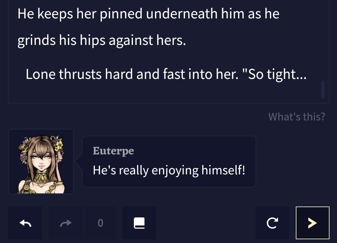 lonecetera's tweet photo. I was curious and wanted to see if it'd work and...
NOVEL AI'S COMPANION IS FUCKING HILARIOUS https://t.co/Pqv6l38wY3