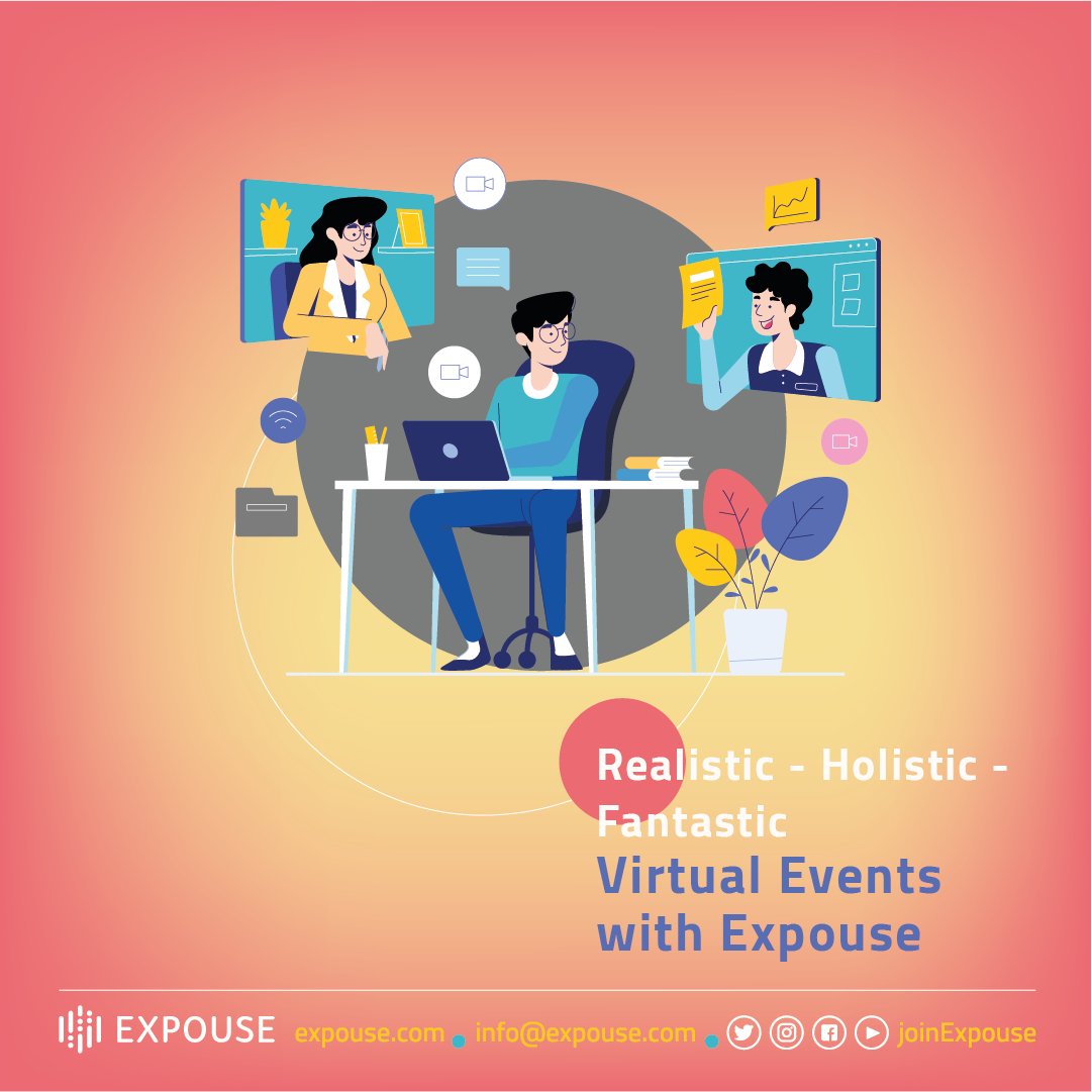 JoinExpouse's tweet photo. Virtual events are a new trend in the event industry. They allow companies to hold an event without actually having to leave their office.

The Expouse #virtualeventplatform is a scalable solution for organizing, hosting, and executing virtual events. It is a turnkey solution. https://t.co/IacMc5kdmk