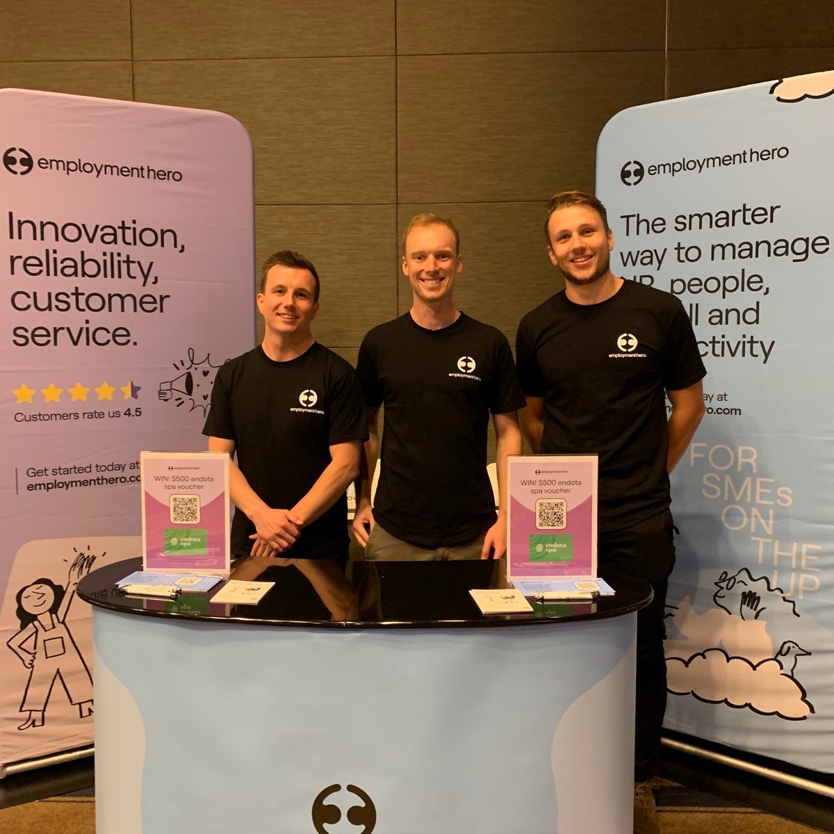 EmploymentHero's tweet photo. Throwback to last week's #HRTechSummit by @HRDAustralia where we had the pleasure of meeting a bunch of awesome HR folks and fellow tech partners.
Curious to see what the future of work and tech holds? Keep an eye out for upcoming Remote work report 👀 Coming soon... https://t.co/FIh0M6U5RM
