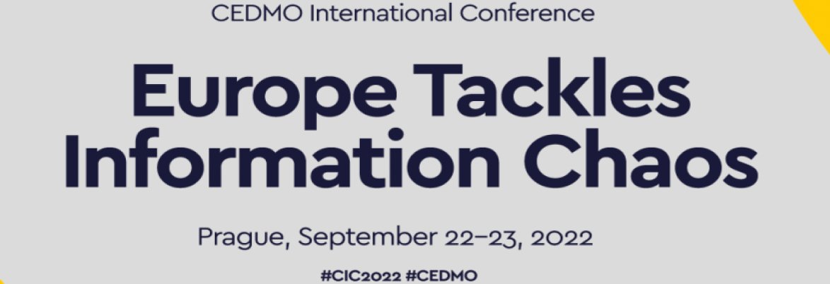 📢I One day to go until #CIC2022 'Europe Tackles Information Chaos', organised by @CEDMO, kicks off in Prague and online!
💬Join us to discuss about #information, #tech, #AI, #journalism, #medialiteracy, policies &amp; more.
➡️ Check out the program on bit.ly/CIC-CEDMO22ja