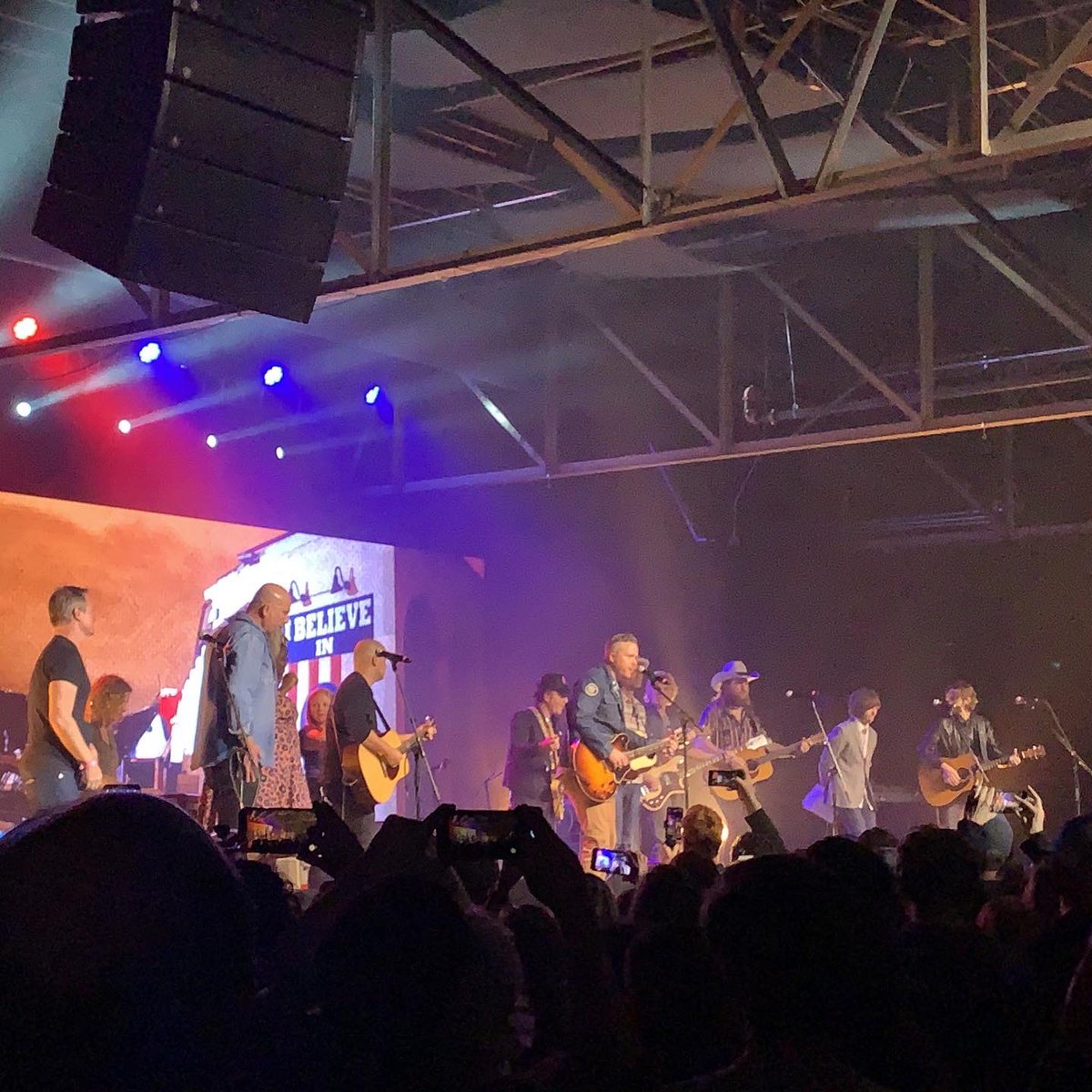 ProvoloneDr's tweet photo. Absolute iconic night moments before #covid changed the world. One last show of the Nashville music industry showing community love for #tornadorelief. Honored to be in attendancce @JasonIsbell @amandashires @SherylCrow @brandicarlile @iamyola @nataliehemby @danauerbach https://t.co/oZL7poCF8e
