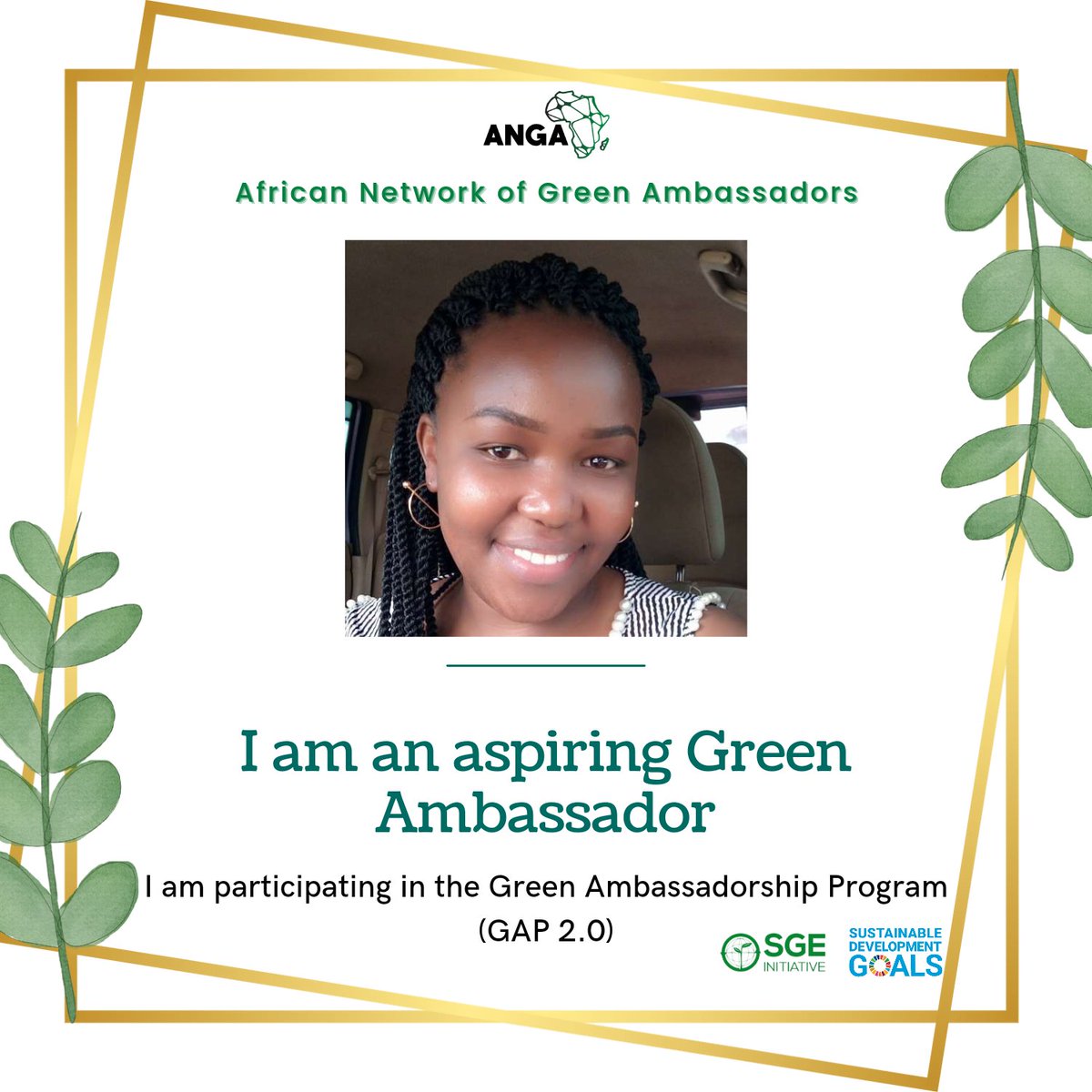 NgariKamoni's tweet photo. I’m excited to be part of the 2nd cohort of the #GreenAmbassadorshipProgram organised by @ANGA and @sgeinitiative. Looking forward to more learning, network building and climate action.
#GreenAmbassadorshipProgram #GAP2.0
#ideas4climateaction https://t.co/5WyabhuvyO