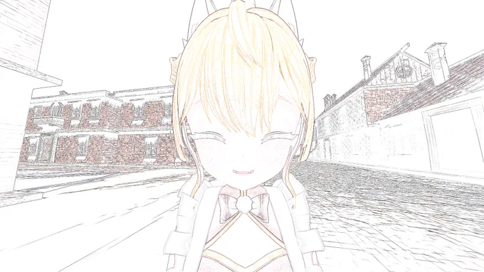 スケッチ風に見えるワールド本当凄い～!ちょっとだけ行ってみたけど面白いね! #VRChat 