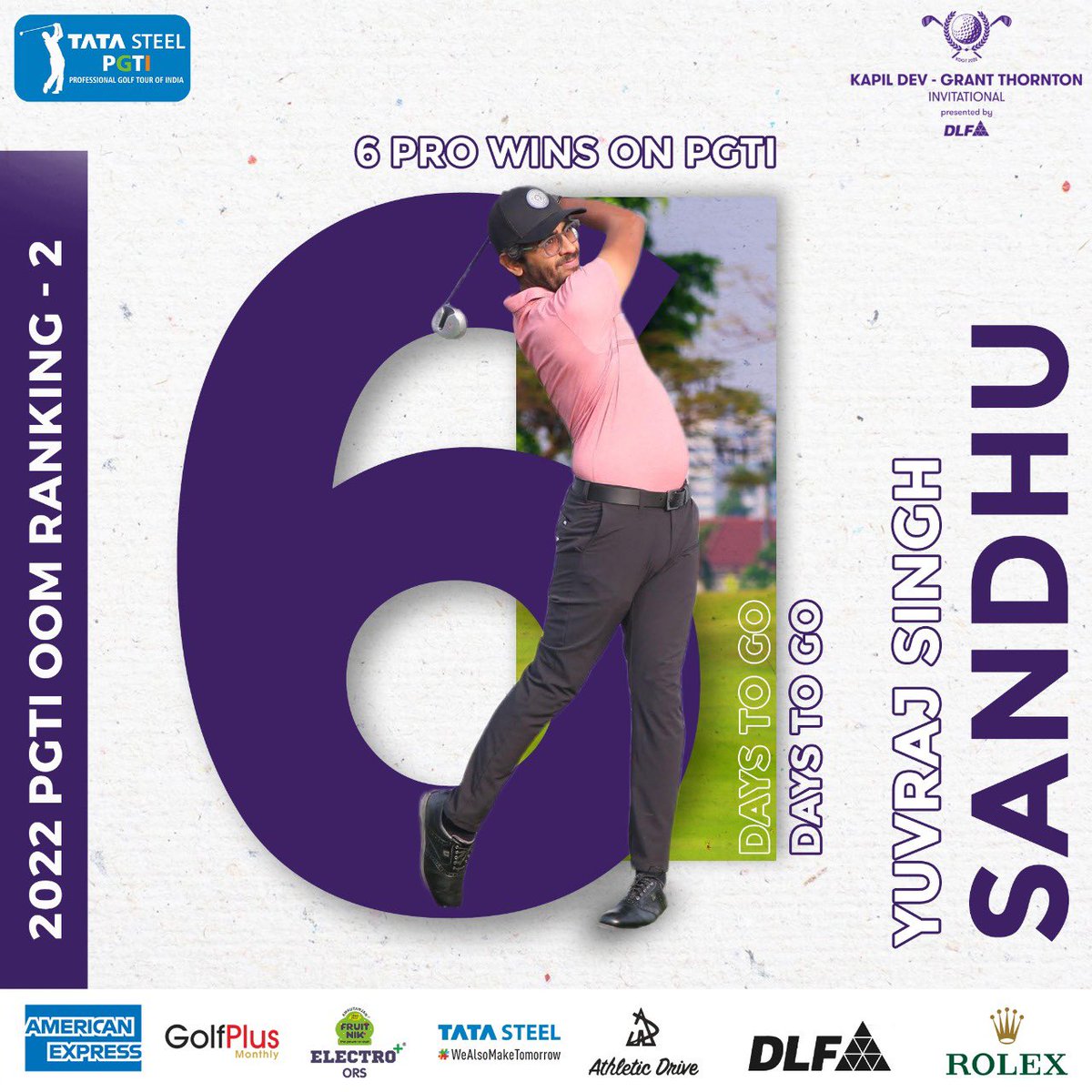 6⃣ ᴅᴀʏꜱ ᴛᴏ ɢᴏ 🏌️‍♂️… @KDGT_golf tees-off on the 27th September 2022 at the DLF Golf & Country Club, Gurugram. Will you be there to witness this unique tournament… #gobeyondforgolf #pgti #kdgtgolf